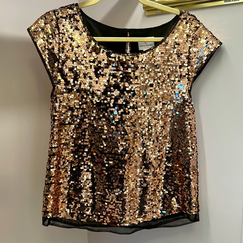Julie Brown NYC gold sequin and black top
JB by Julie Brown, Size 6